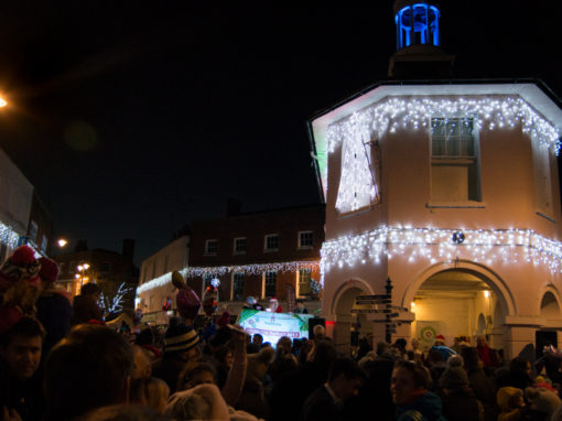Godalming Christmas market and lights switch on 2017